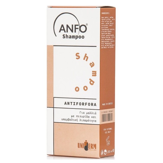 Uniderm Anfo Shampoo 200ml ANTI DANDRUFF