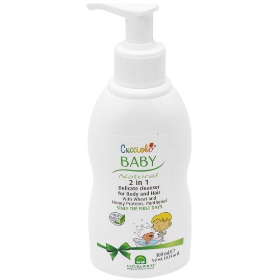 Power Health CUCCIOLO BABY DELICATE CLEANSER 2ΣΕ1 ΑΠΑΛΟ ΚΑΘΑΡΙΣΤΙΚΟ ΣΩΜΑ & ΜΑΛΛΙΑ 300ML