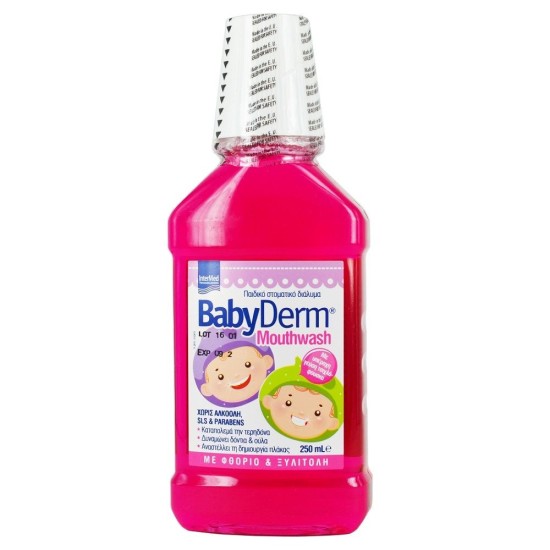 INTERMED BABYDERM MOUTHWASH BUBBLEGUM - ΣΤΟΜΑΤΙΚΟ ΔΙΑΛΥΜΑ - 250m