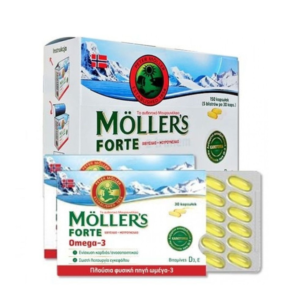 Nature's Plus Moller's Forte Cod Liver Oil OMEGA-3-150caps