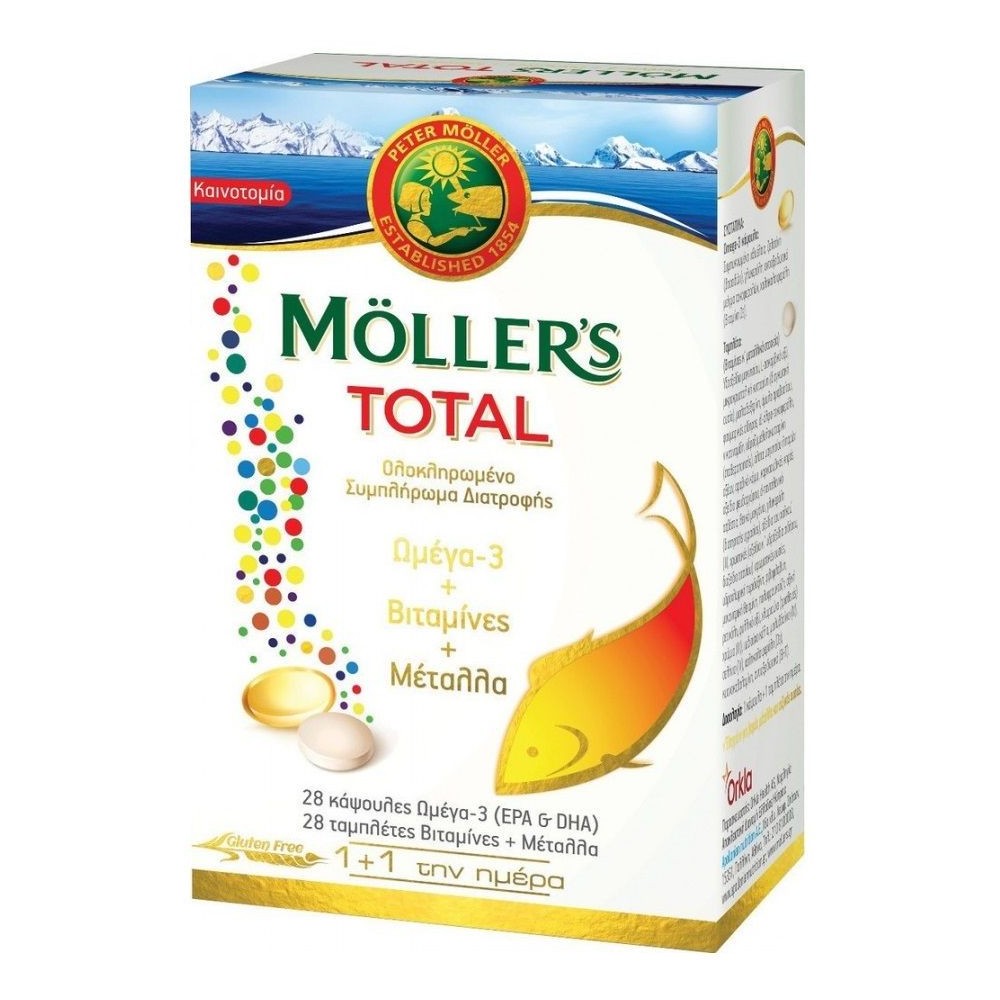 Nature's Plus Moller's Total 28 tablets-28 caps omega-3-multivitamins