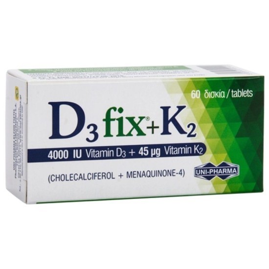Unipharma D3 FIX 4000IU + Κ2 45mcg 60tabs