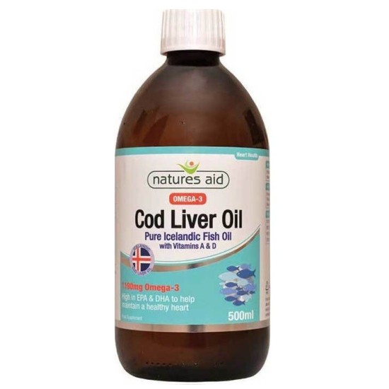 NATURES AID Cod Liver Oil Liquid 500ml
