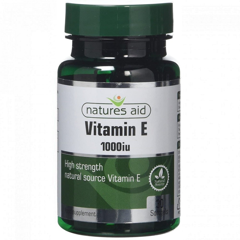 NATURES AID Vitamin E 1000iu Natural Form - 30 softgels