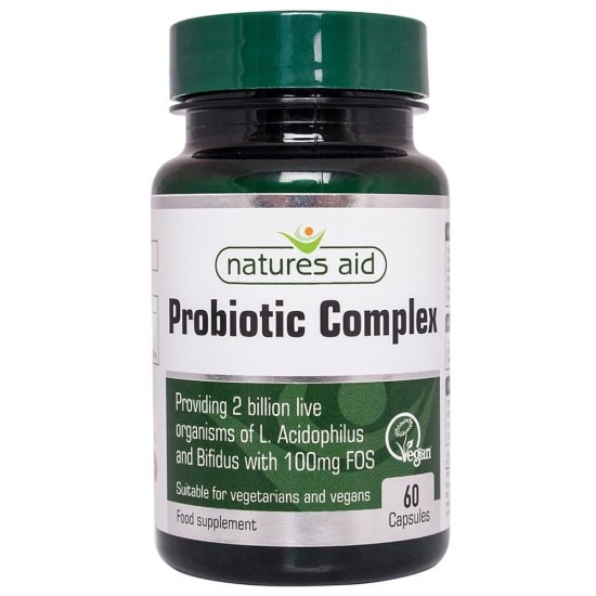 NATURES AID Probiotic Complex (with Bifidus and FOS) 60vcaps