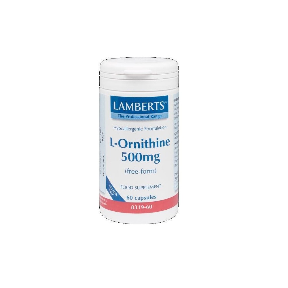 LAMBERTS L-ORNITHINE 500mg 60 caps