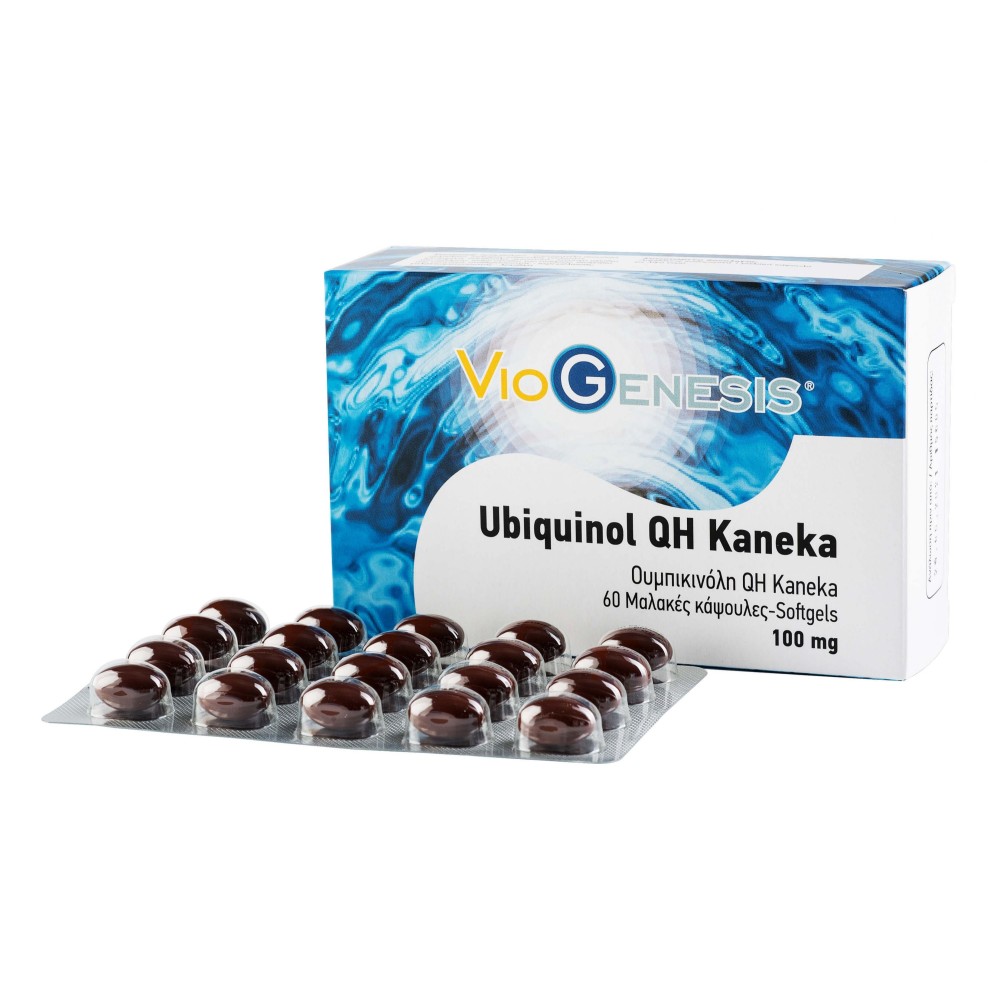 VIOGENESIS Ubiquinol QH Kaneka 100 mg 60 softgels