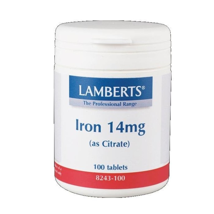 LAMBERTS IRON 14mg  (as Citrate) 100 tabs