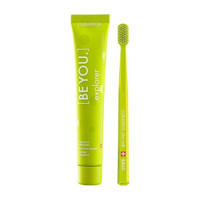 CURAPROX BE YOU Explorer SET (πράσινο) – Οδοντόκρεμα 90 ml + Οδοντό...