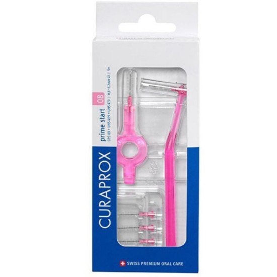 CURAPROX CPS 08 Prime Start -2 Λαβές -Μεσ.Βουρτσ. ΡΟΖ