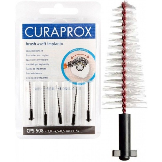 CURAPROX CPS 508 soft implant (ΜΑΥΡΟ - 5 τεμάχια) – Μεσοδόντια βουρ...