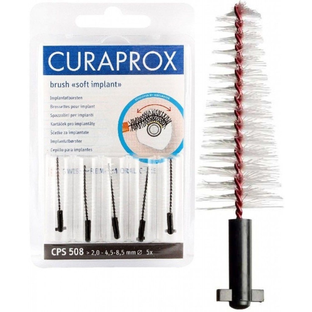CURAPROX CPS 508 soft implant (ΜΑΥΡΟ - 5 τεμάχια) – Μεσοδόντια βουρ...