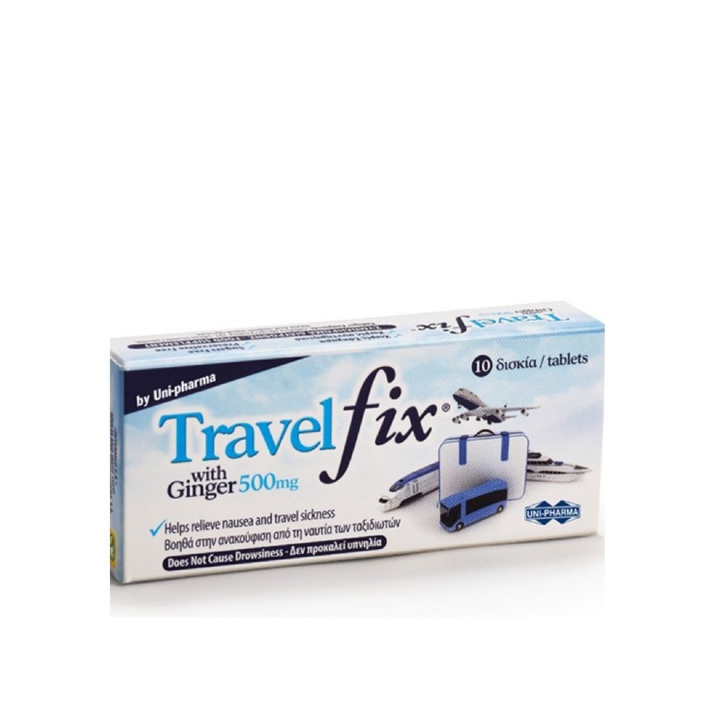 UNIPHARMA TRAVEL FIX TABS 500MG/TAB BTX10 10pcs