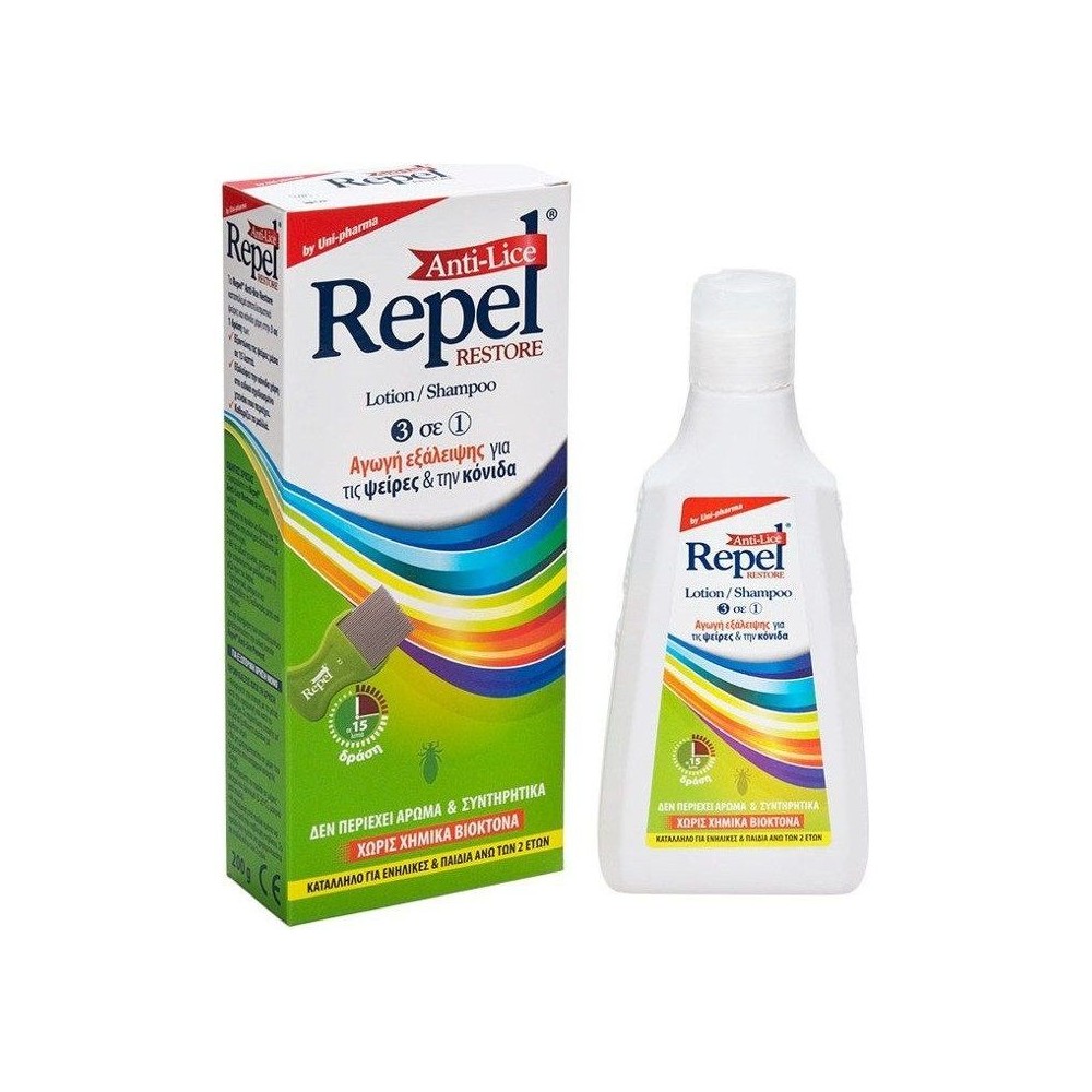 UNIPHARMA REPEL Anti-Lice Restore Lotion - Shampoo 200 ml