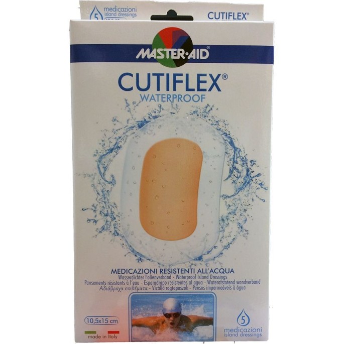 MASTER AID CUTIFLEX(   Adhesive transparent - waterproof ) Cutiflex- 10.5x15cm (6x10.2) 5pcs.