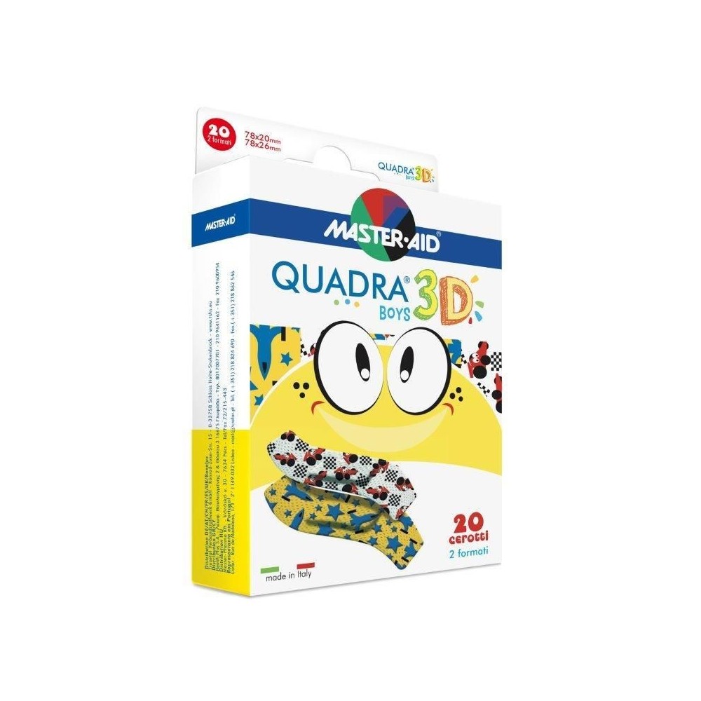 MASTER AID QUADRA 3D (Παιδική κασετίνα) Quadra 3D Boys 20 strip ΣΤΕ...