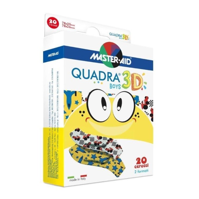MASTER AID QUADRA 3D (Παιδική κασετίνα) Quadra 3D Boys 20 strip ΣΤΕ...