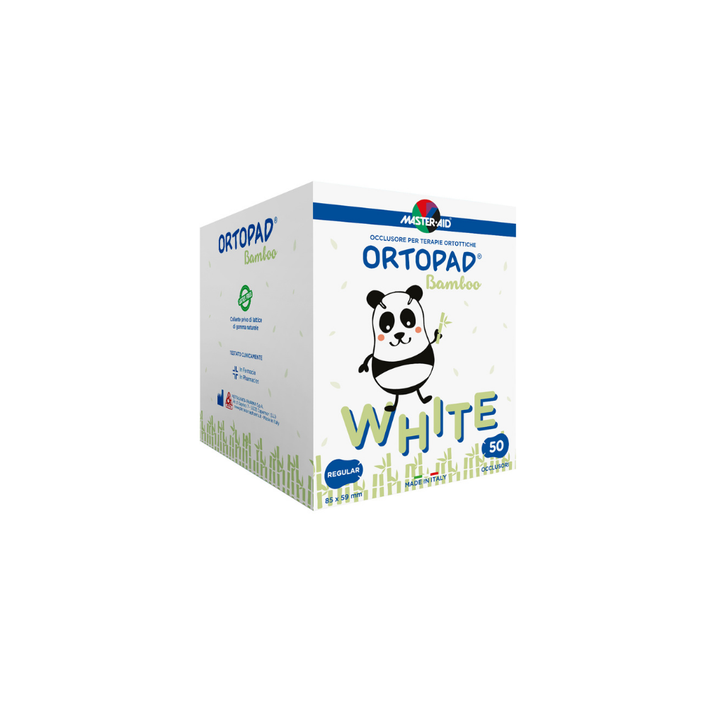 MASTER AID ORTOPAD (Eye stickers for squinting) 50 Regular.  (8,5x5,9cm) 4 years and older. (White)