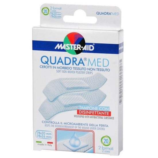 MASTER AID QUADRA MED (Κασετίνες σε λευκό χρώμα) Quadra - 20 strip ΣΤΕΝΑ/ΦΑΡΔΙΑ.