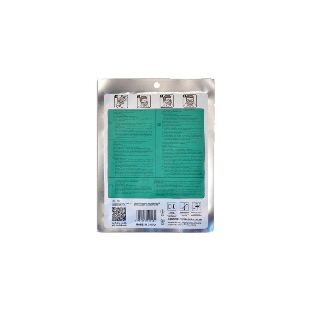 ΜΑΣΚΑ ΥΨΗΛΗΣ ΠΡΟΣΤΑΣΙΑΣ Barbeador 3D Care FFP2 (15cm x 11cm) Protective Masks [Black] 20τμχ