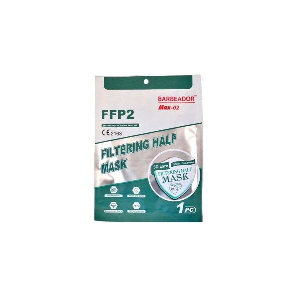 ΜΑΣΚΑ ΥΨΗΛΗΣ ΠΡΟΣΤΑΣΙΑΣ Barbeador 3D Care FFP2 (15cm x 11cm) Protective Masks [Black] 20τμχ