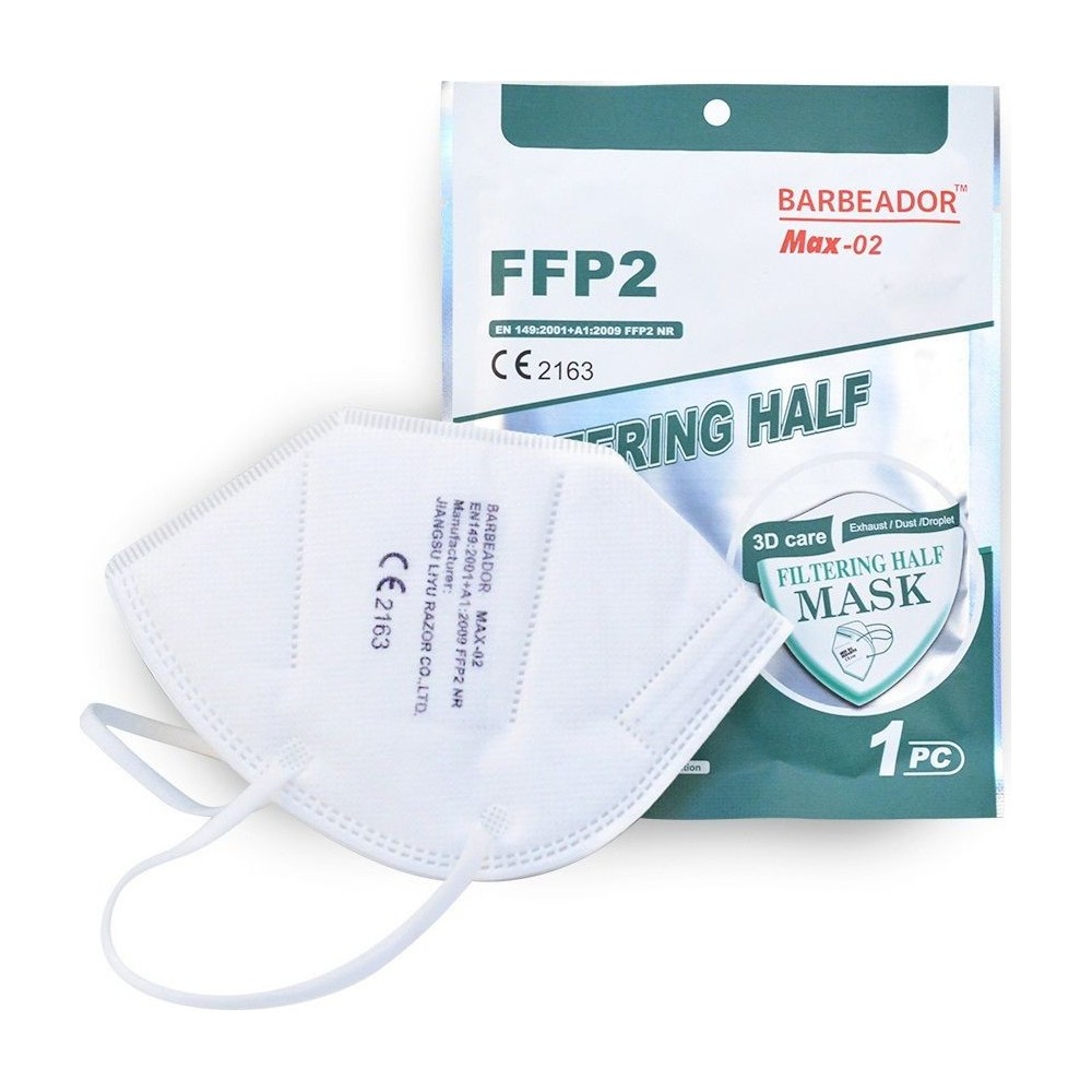 ΜΑΣΚΑ ΥΨΗΛΗΣ ΠΡΟΣΤΑΣΙΑΣ Barbeador 3D Care FFP2 (15cm x 11cm) Protective Masks [Black] 20τμχ
