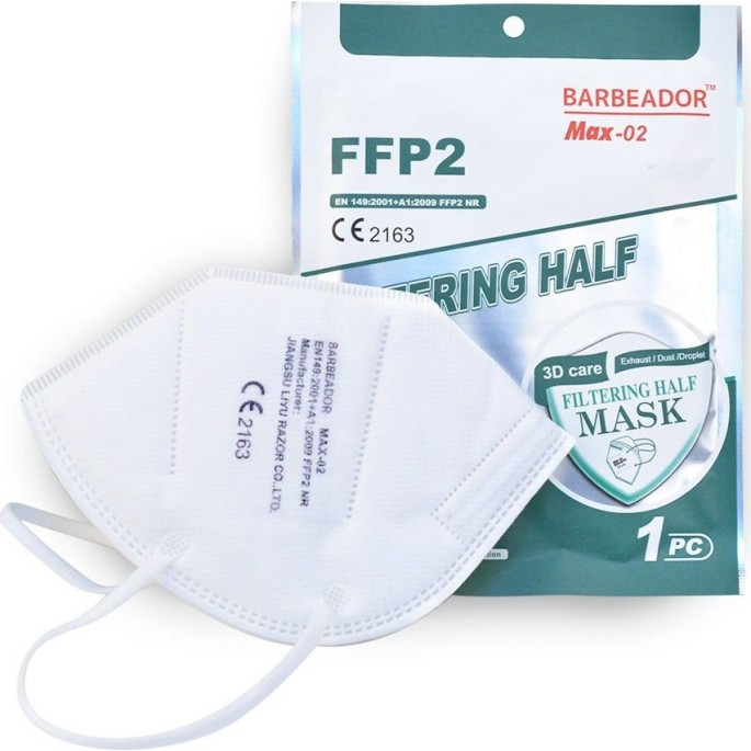 ΜΑΣΚΑ ΥΨΗΛΗΣ ΠΡΟΣΤΑΣΙΑΣ Barbeador 3D Care FFP2 (15cm x 11cm) Protective Masks [Black] 20τμχ