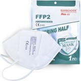 ΜΑΣΚΑ ΥΨΗΛΗΣ ΠΡΟΣΤΑΣΙΑΣ Barbeador 3D Care FFP2 (15cm x 11cm) Protective Masks [Black] 20τμχ