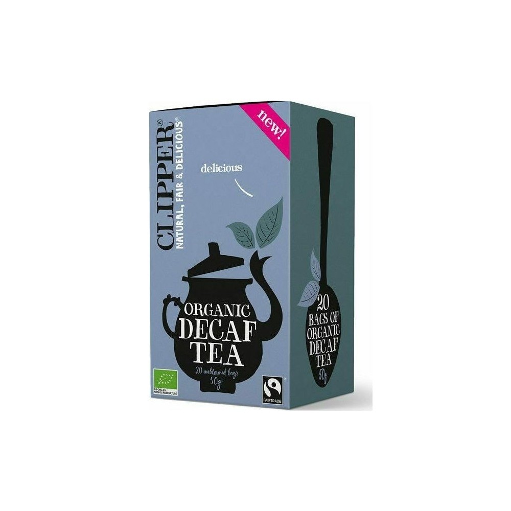 CLIPPER BIO BLACK TEA DECAF 20 bags-50g