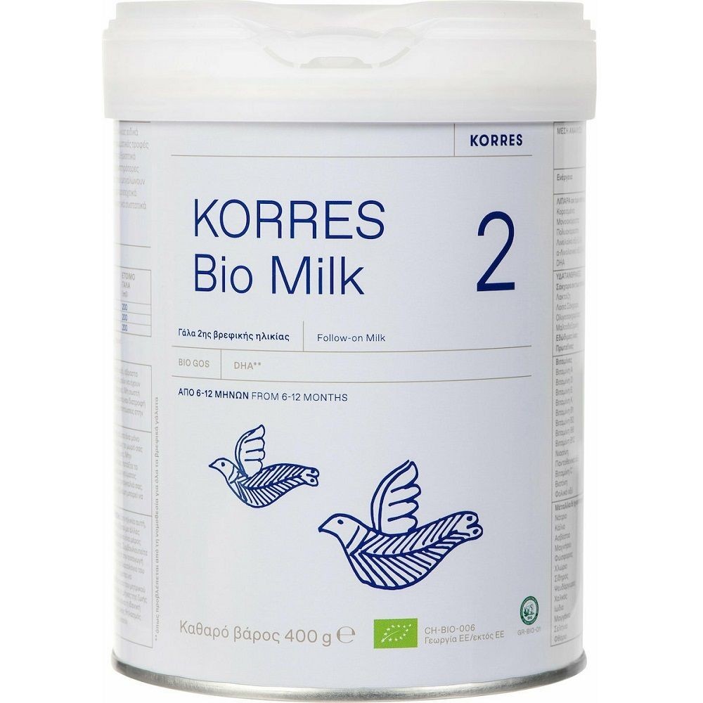 Korres Bio Milk 2 Βιολογικό Γάλα από 6-12 Μηνών 400g