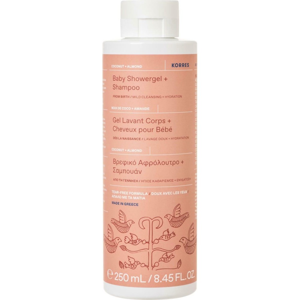 KORRES COCONUT & ALMOND BABY SHOWER & SHAMPOO 250ML