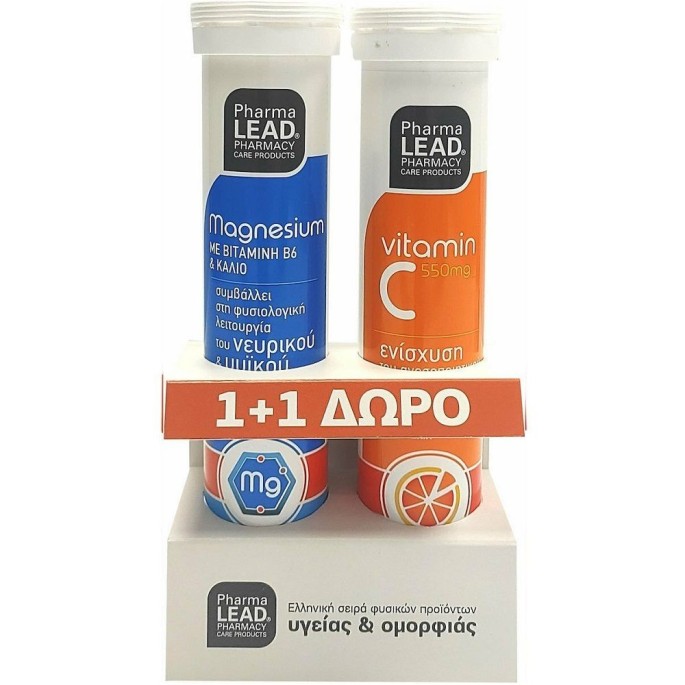 PharmaLead  Μαγνήσιο 250 mg με βιταμίνη Β6 & Κάλιο 20 αναβράζοντα 