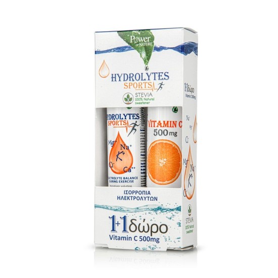 POWER HEALTH HYDROLYTES SPORTS STEVIA 20s + ΔΩΡΟ VIT C 500mg 20s