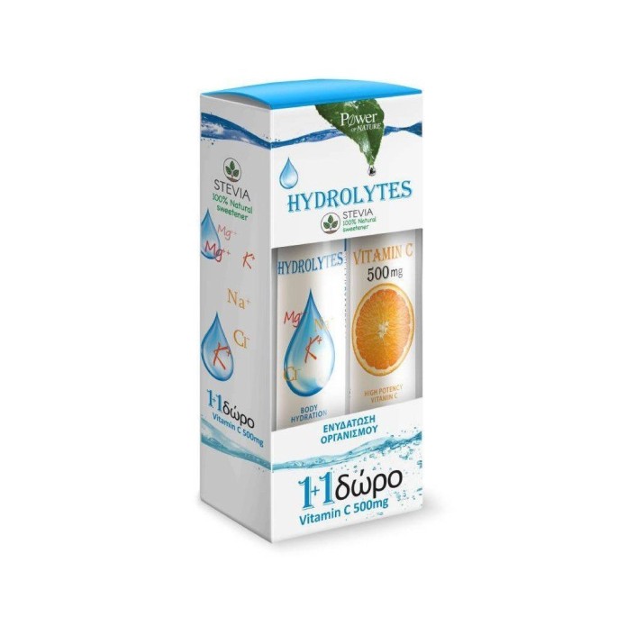 POWER HEALTH HYDROLYTES STEVIA 20s + ΔΩΡΟ VIT C 500mg 20s