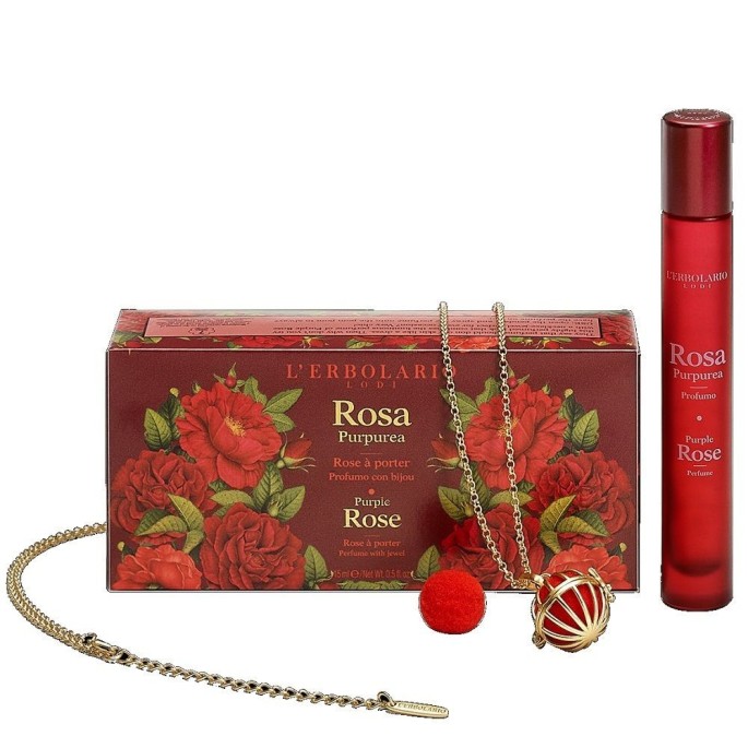L’Erbolario Rosa Purpurea Limited Edition – Profumo 15ml & Κολιέ Κόσμημα