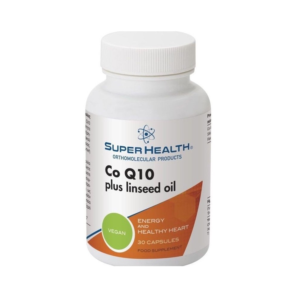 Super Health Co Q10 Plus Linseed Oil 50mg 30caps