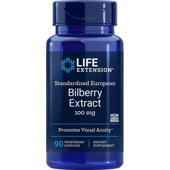 Life Extension STD.EUROPEAN BILBERRY EXTRACT 100MG 90 VEG.CAPS