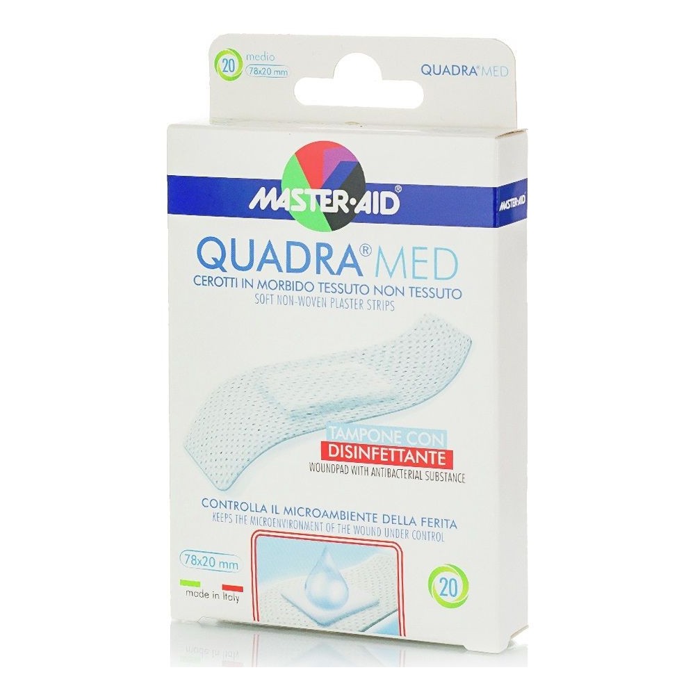 MASTER AID QUADRA MED (Cassettes in white color ) Quadra - 20 strip  Narrow. MASTER AID QUADRA MED (Cassettes in white color ) 