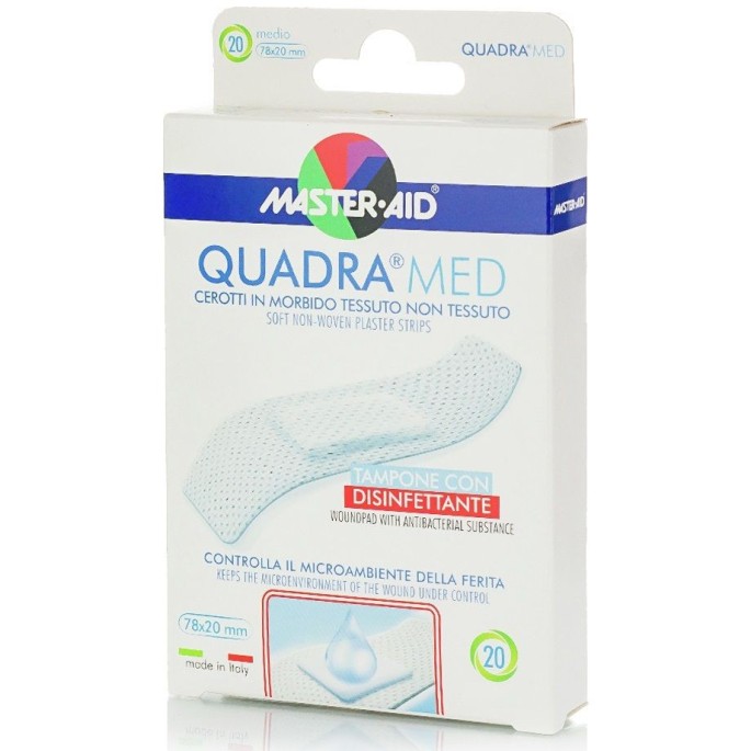 MASTER AID QUADRA MED (Cassettes in white color ) Quadra - 20 strip  Narrow. MASTER AID QUADRA MED (Cassettes in white color ) 