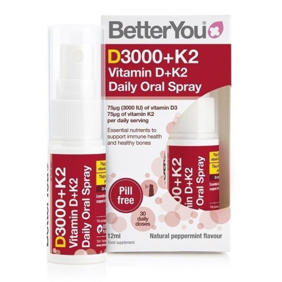 BetterYou DLux+ D3000+K2 DAILY ORAL SPRAY 12ML ΒΙΤΑΜΙΝΗ D
