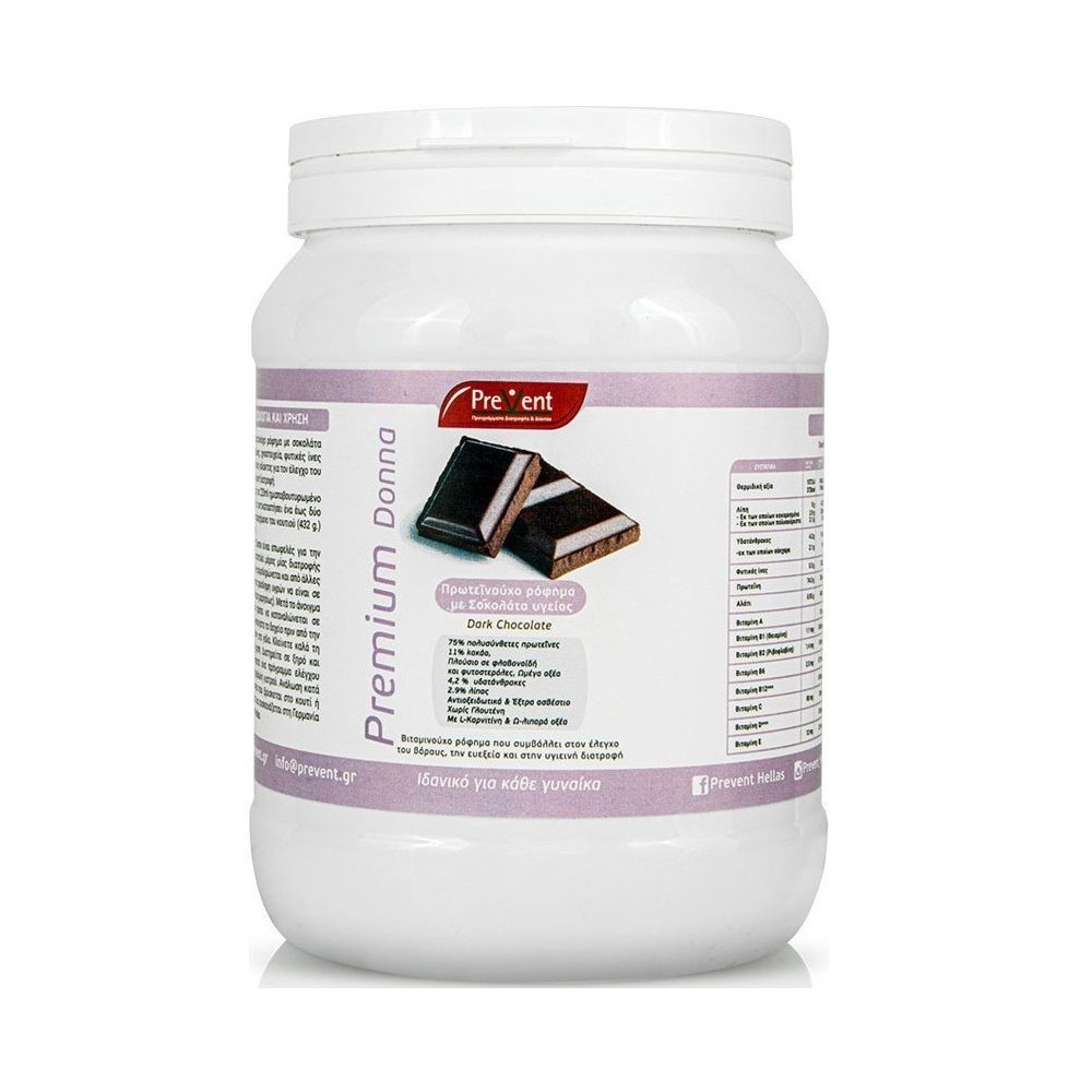 PreVent Premium DONNA Dark Chocolate - Health Chocolate 432gr