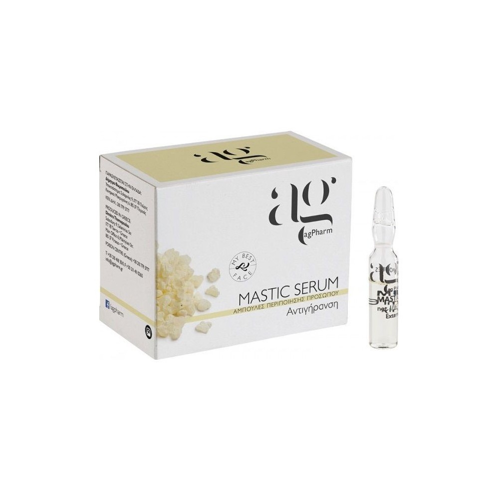 AG Pharm Mastic Serum Ορός Προσώπου σε Αμπούλα με αναζωογονητική & αντιγηραντική δράση, 1amp x 2ml