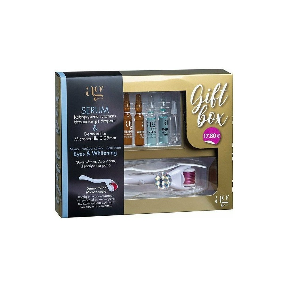 AG Pharm Gift Box Eye Serum 3x2ml, Whitening Serum 2x2ml & Derma Roller 0.25mm