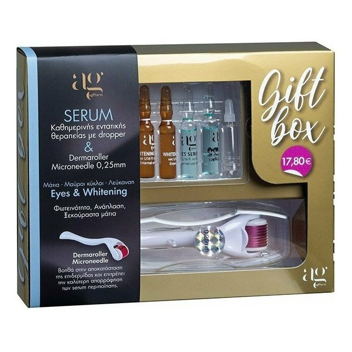 AG Pharm Gift Box Eye Serum 3x2ml, Whitening Serum 2x2ml & Derma Roller 0.25mm