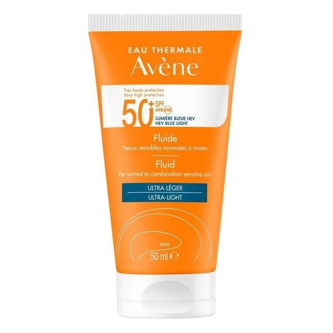 Avene Soleil Fluid - Emulsion sans Parfum  spf 50+, 50 ml