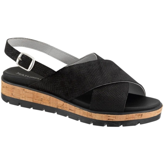 NATURELLE ANATOMICAL SANDALS BLACK CODE: 8793