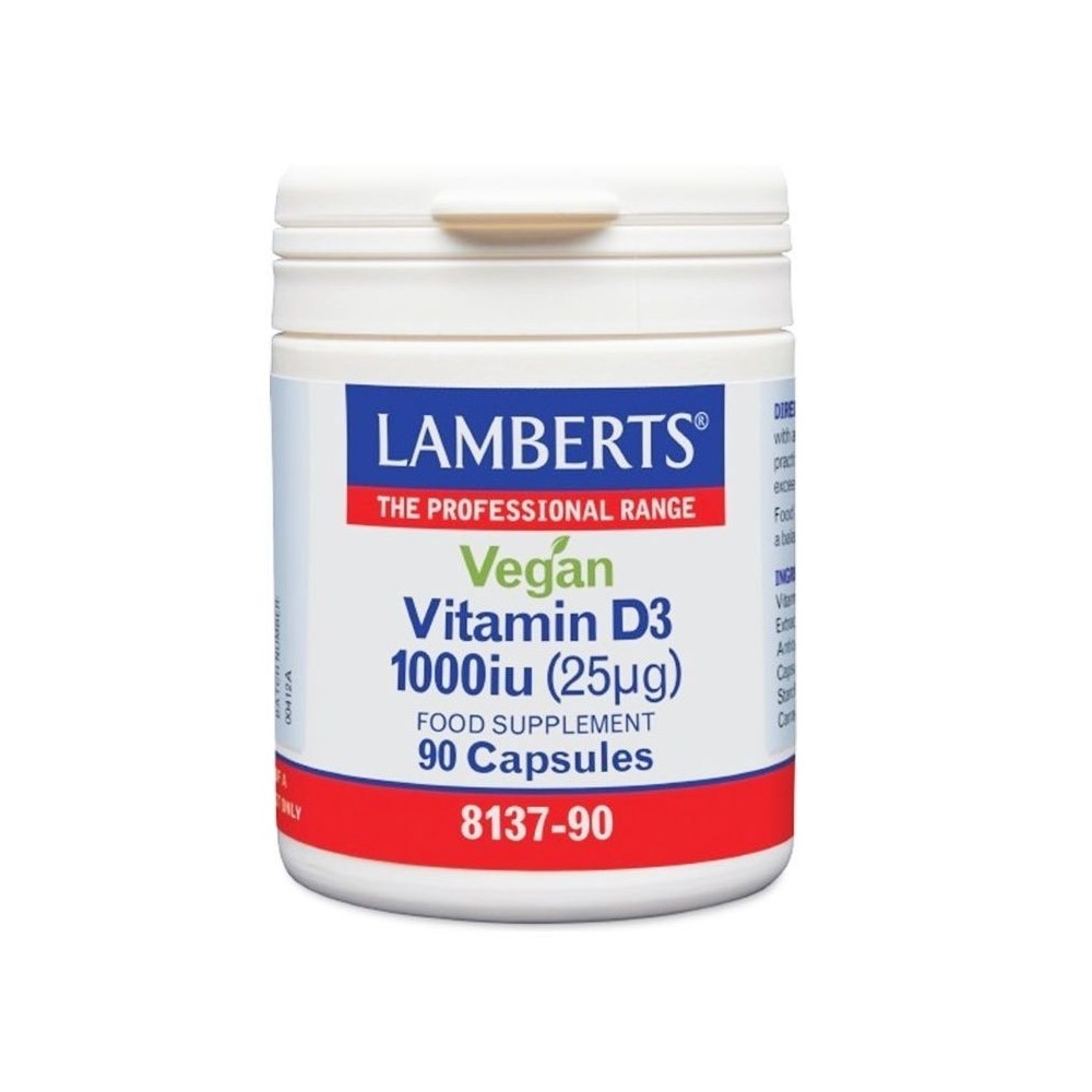 Lamberts Vegan Vitamin D3 1000iu (25mg) 90 capsules