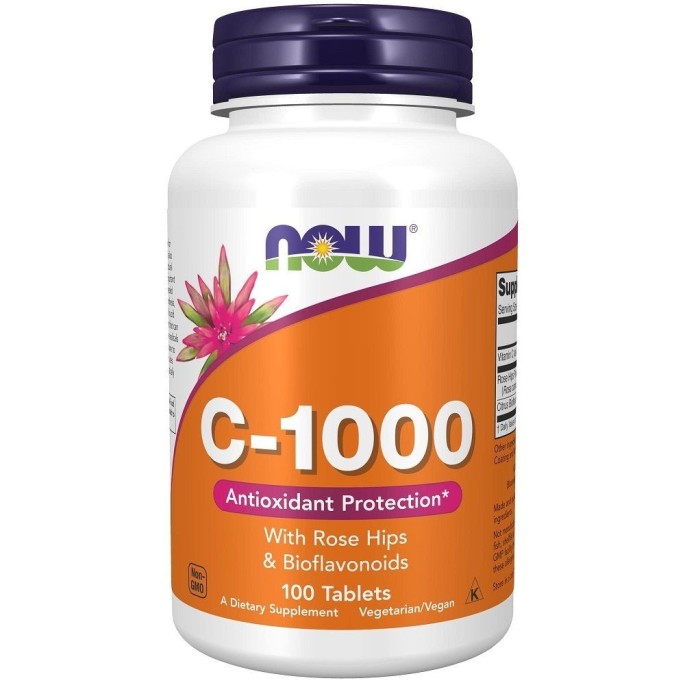 NOWFOODS C-1000 WITH ROSE HIPS & BIOFLAVONOIDS 100TABS