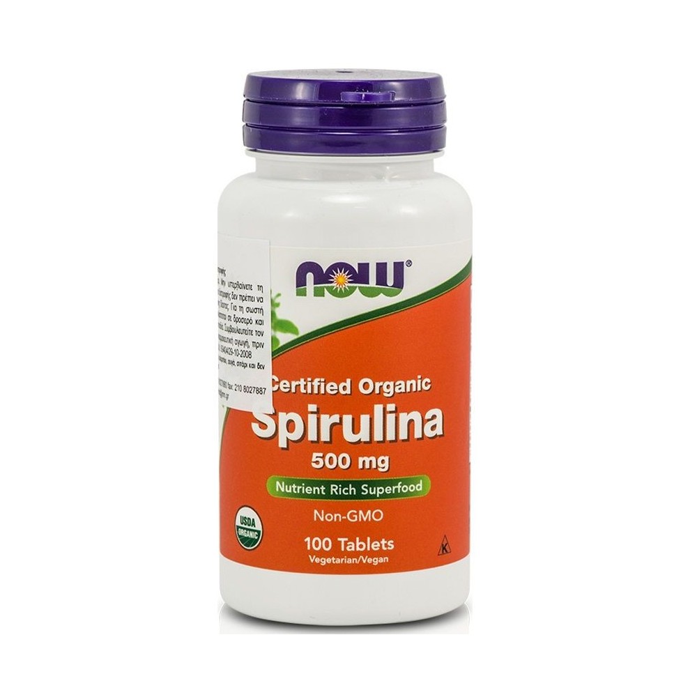 Nowfoods SPIRULINA 500mg 100 TABS Antioxidant action