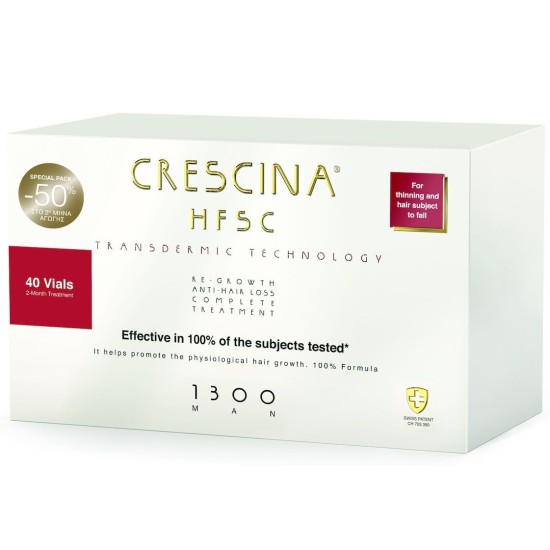 CRESCINA TRANSDERMIC HFSC COMPLETE TREATMENT 1300 ΑΝΔΡΕΣ 20+20 ΑΜΠΟΥΛΕΣ